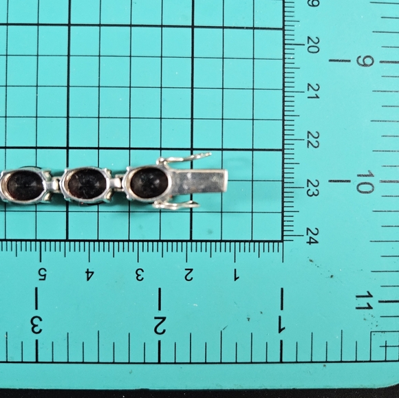 Garnet bracelet sterling silver - Picture 3 of 5